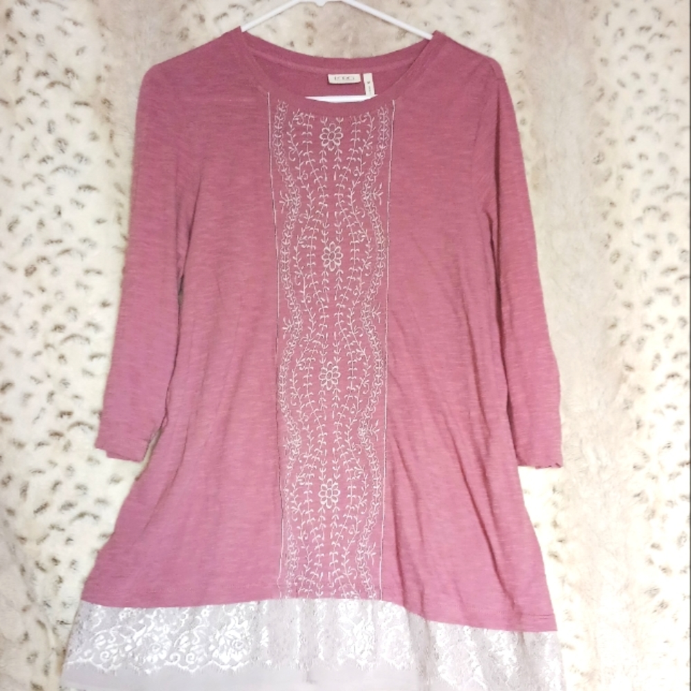 LOGO Lori Goldstein Cotton Tunic.